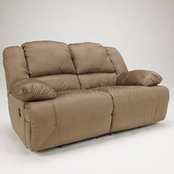 Contemporary Mocha Colored Hogan Reclining Loveseat,Famous Brand Furniture,ASH5780286_NM042012K