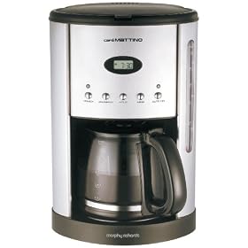 Morphy Richards Cafe Mattino 47070 Programmable Filter Coffee Maker, Stainless Steel