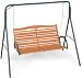 Jack Post Country Garden Hi-Back Swing Seat with Matte Green Frame Includes Hang Chain