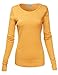 Luna Flower Women's Basic Crew Neck Long Sleeve Soft Sweater Knit Tops
