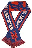 New York Mets Baseball Warm Woven Knit Stripe Team Scarf