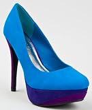Anne Michelle ASSASIN-19B Colorblock Platform High Heel Stiletto Pump
