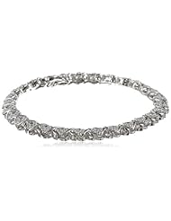 Sterling Silver Diamond "X" Bracelet (1/10 cttw, H-I Color, SI2-I1 Clarity)