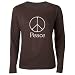 Emphatic Peace Sign Women's Long Sleeve Dark T-Shi