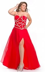 Chiffon/Taffeta/Tulle Backless Lace Crystal Applique Crystals Beaded Evening Dress 