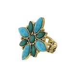 Exquisite Embellishment Floral Medallion Cocktail Ring 8