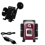 Sony Ericsson z530c Flexible Auto Windshield Holder with Car Charger - Uses Gomadic TipExchange