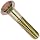 Grade 5 Steel Hex Bolt, Zinc Yellow-Chromate Plated Finish, Hex Head, UNC Threads, Meets ASME B18.2.1 Specifications, 1/4"-20 Thread Size, 1-1/4" Length, Partially Threaded, Pack Of 100