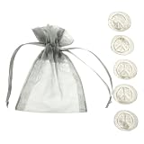 Bag of Peace Symbols Pocket Charms 5pc Set w/ Organza Gift Bag