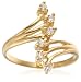9ct Yellow Gold AMR260666 Ladies Cubic Zirconia Cluster Ring