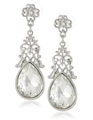 Nina Leilah Pear Stone Drop Earrings
