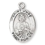 Sterling Silver Saint Jude Medal and 18-inch Chain