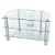 Levv - Glass Stand For Plasma & LCD TV Up To 32" Or 40kg - Clear Glass With Chrome Legs