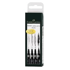 Faber castell 167100 Tuschestift PITT ARTIST PEN S,F,M,B sw 4er