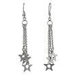 Sterling Silver Chunky Stars Dangle Earrings