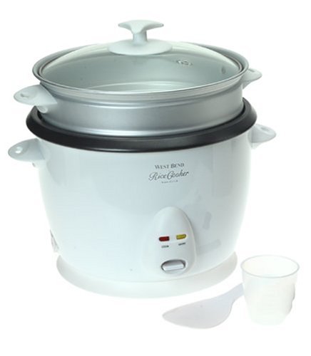 West Bend 86712 Rice Cooker, White