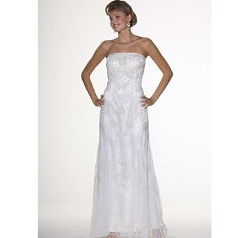 Discount Designer Clothes : Wedding Dress. Womens Long Evening Gown. Formal Bridal Dress. Ivory Beaded Dress by Sean Collection (1817) Best Price