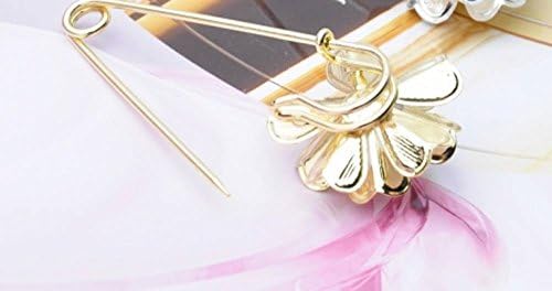 Sunshine Knitting needle, Korean Camellia pin buckle, shawls, Pearl Brooch-golden