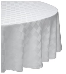 Reflections 70-Inch Round Tablecloth, White