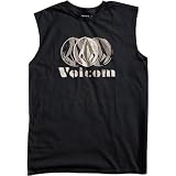 VOLCOM TRI FOLD SLEEVELESS TEE BLACK M