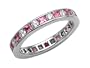 1.80 cttw Karina B(tm) Genuine Pink Sapphire Eternity Band - Platinum, 18kt White or Yellow Gold