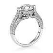 2 ct, H Color, SI1 Clarity, Certified, Round Cut, Diamond Engagement Ring in Platinum