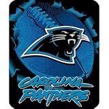 Carolina Panthers Royal Plush Raschel NFL Blanket (Burst Series) by Northwest (50x60)
