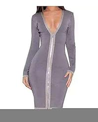 V-neck Nylon/Rayon/Spandex Spring Summer Long Sleeves Cocktail Fitted Bandage Dress/Bodycon Dress 