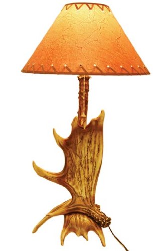 Moose Antler Table Lamp, 23-inch
