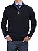 Bianco B Men's Mock Neck 1/4 Zip Sweater Relaxed Fit
