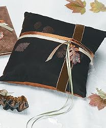 Autumn Splendor Square Ring Pillow (Set of 1) - by Weddingstar