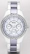 Fossil #ES2803 Women' Multi Function White Acrylic Blue Dial Watch