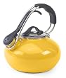 LIVESTRONG by Chantal 1.8 Quart Enamel Loop Teakettle, Glossy Golden Yellow