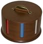 200 Poker Chips in Walnut Carousel with Lid