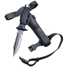 416XH8Z1KKL. SL500 AA280  Barracuda Stainless Steel Blue Sharp Tip Scuba Diving and Snorkeling Knife