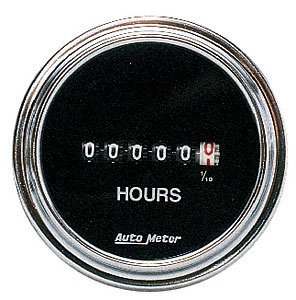 Auto Meter 2587 Traditional Chrome Short Sweep Electric Hourmeter