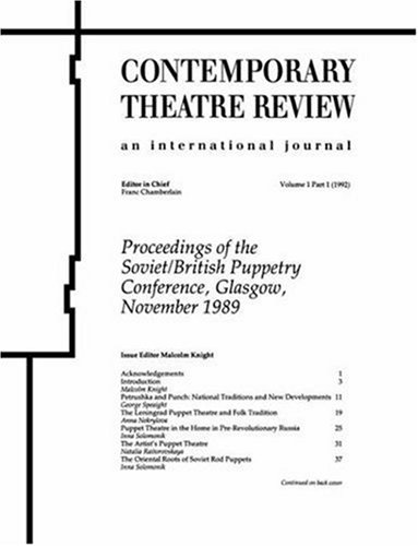 Process of the Soviet/British (Proceedings of the Soviet-British Puppetry Conference)