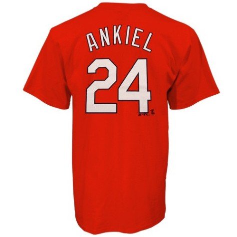 Men`s St. Louis Cardinals #24 Rick Ankiel Name and Number Tee - L