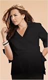 Plus Size Stretch Poplin Wrap Blouse