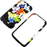 Color Butterflies Black Protector Case for HTC Sensation 4G