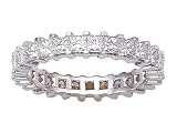 2.25 cts Princess Diamonds Eternity Band - Platinum, 18kt White or Yellow Gold
