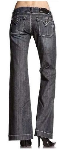 Womens Miss Me Jeans Dark Navy Wash Wide Leg Trouser Jeans Flap Back Pockets, 27