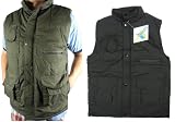 Mens Padded Fishing Hunting Utility Hiking Multi Pocket