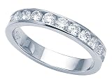 0.75 cts Round Diamonds Band - Platinum, 14kt White or Yellow Gold
