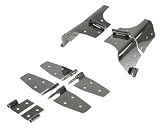 Rugged Ridge Black Chrome Trim Accessories for Jeep Door Hinge Kit Jeep Wrangler 1997 to 2006 (TJ) Includes Windshield, Door, and Lower Door Hinges