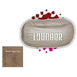 Khaki Faux Fur Comfort Sac Lounger Sac Plush Chair
