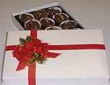 Scott's Cakes 1 lb. Milk Chocolate Walnut Cluster in a Ribbon n Holly Box