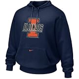 Nike Illinois Fighting Illini Navy Blue Classic Logo Hoody Sweatshirt