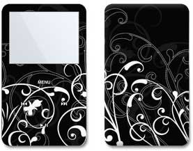 B&W Fleur Design iPod classic 80GB/ 120GB Protector Skin Decal Sticker