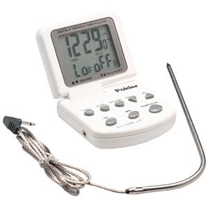 Polder Cooking Thermometer with Timer and Clock